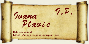 Ivana Plavić vizit kartica